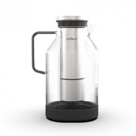 Carafe filtrante Akua en verre noir 2L