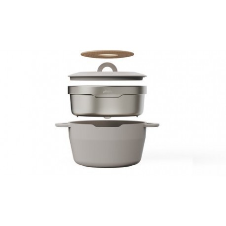 Cocotte fonte d'aluminium greige ø 24 cm