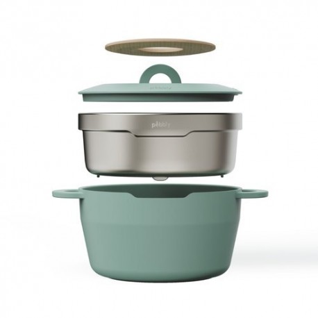 Cocotte fonte d'aluminium vert ø 24 cm