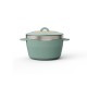 Cocotte fonte d'aluminium vert ø 24 cm