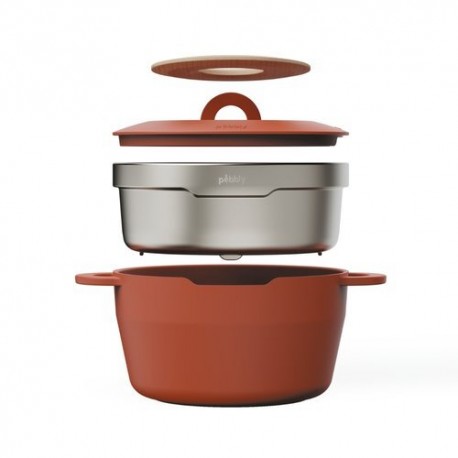 Cocotte fonte d'aluminium terracotta ø 24 cm