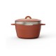Cocotte fonte d'aluminium terracotta ø 24 cm
