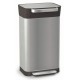 Poubelle compacteur à déchets inox noire 30/90 L