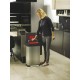 Poubelle compacteur à déchets inox noire 30/90 L