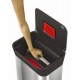 Poubelle compacteur à déchets inox noire 30/90 L