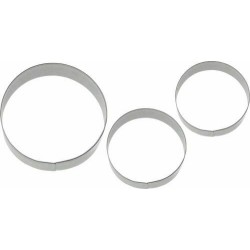 Lot de 3 emporte-pièces inox rond de 4, 5 et 6 cm