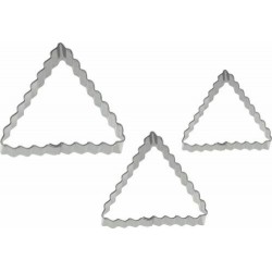 Lot de 3 emporte-pièces inox triangle de 4, 5 et 6 cm