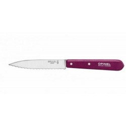 Couteau lame crantée Opinel n°113 aubergine 10cm