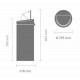 Poubelle Touch Bin inox mat 30 L