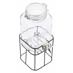 Distributeur de boissons verre avec support métal 3,6l