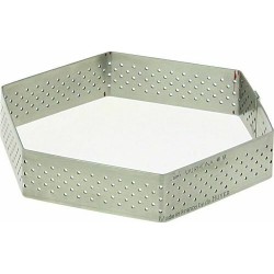 Cercle hexagone perforé inox 10x2cm