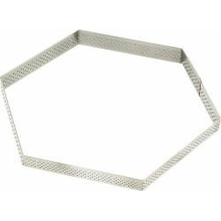 Cercle hexagone perforé inox 20x2cm