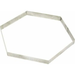 Cercle hexagone perforé inox 24x2cm