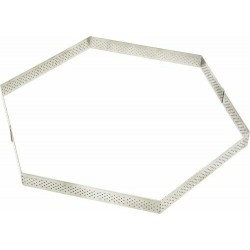 Cercle hexagone perforé inox 28x2cm