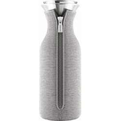Carafe verre avec fourreau gris clair 1L