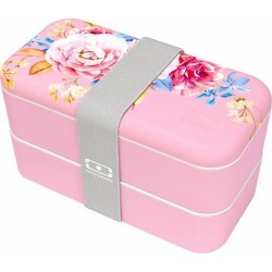 Boite repas rectangulaire flower litchi