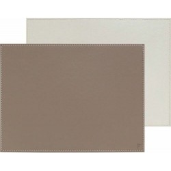 Set de table réversible taupe/blanc