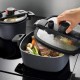 Sauteuse fonte d'aluminium avec couvercle active lite