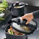 Sauteuse fonte d'aluminium avec couvercle active lite