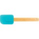 Spatule silicone bleu manche bois enfant