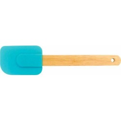 Spatule silicone bleu manche bois enfant