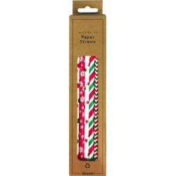 Paille papier décor Noël /50