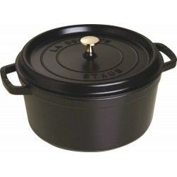 Cocotte légère ovale en fonte d'aluminium 32 cm 6,5 L coloris noir