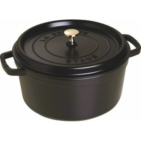 Cocotte en fonte ronde noire ø 28 cm