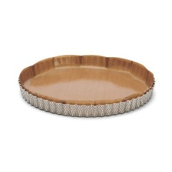 Moule à tarte fond amovible inox perforé ø 28 cm