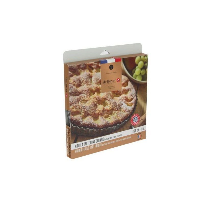 Moule Anti Adhésif Tarte Cannelée Fond Amovible Ø 32 cm x H 3 cm De Buyer -  , Achat, Vente