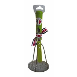 Presse-Purée Manuel Inox - Pour Pommes De Terre, Légumes | 35x19 Cm | Poignée Tournante, Facile à Nettoyer | Sans Électricité