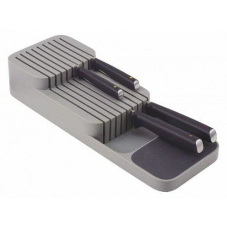 Range couteaux pour tiroir gris 39.5x14x7cm