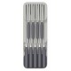 Range couteaux pour tiroir gris 39.5x14x7cm