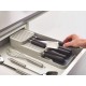 Range couteaux pour tiroir gris 39.5x14x7cm