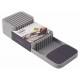 Range couteaux pour tiroir gris 39.5x14x7cm