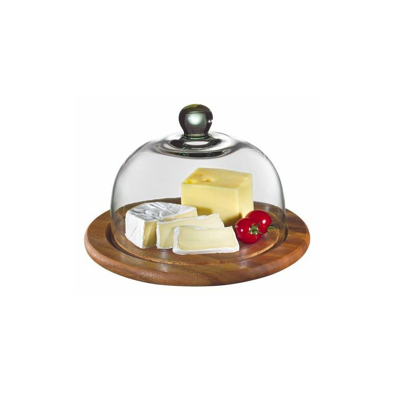 Cloche à fromage bois couvercle verre Ibili | Cerf Dellier
