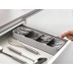 Range couverts pour tiroir gris 39.5x11.5.7cm