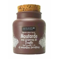 Moutarde aux noisettes torréfiées et brisures de truffe