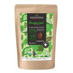 Fèves chocolat au lait Andoa bio 39% 250 g