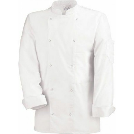 Veste blanche polycoton m. longues t4