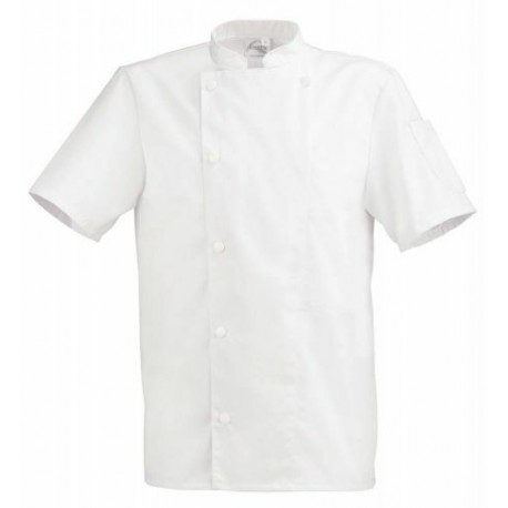 Veste polycoton m. courtes blanche t3