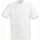 Veste polycoton m. courtes blanche t4