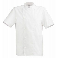 Veste polycoton m. courtes blanche t5