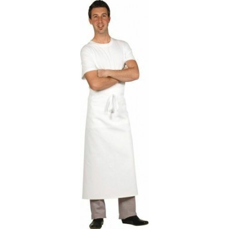 Tablier chef long blanc 90cm