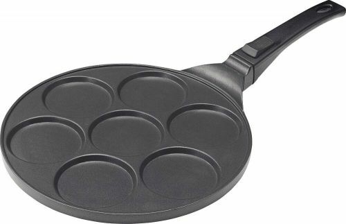 KitchenCraft Poêle à Blinis 7 Trous En Fonte Induction - 23,5 Cm, Cuisson Parfaite Pour Mini Crêpes, Pancakes Et Apéros