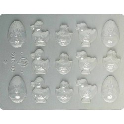 Plaque 14 sujets assortis polypropylène 24x18cm