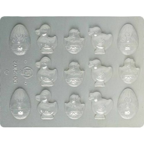 Plaque 14 sujets assortis polypropylène 24x18cm