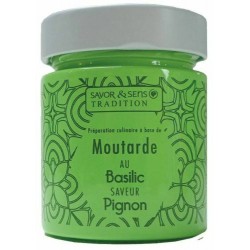 Moutarde saveur basilic et pignon / 130g