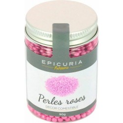 Perles nacrées sucre rose Epicuria 90g