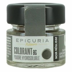 Colorant poudre hydrosoluble noir Epicuria 8 g